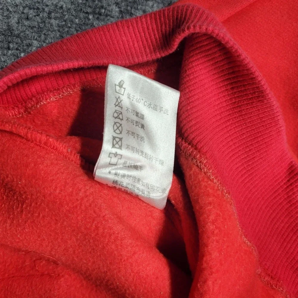 Devil Nut Hoodie Sweatshirt Women Medium Red Full Zip Casual Graphic‎ Streetwear